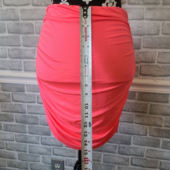 Barbie Neon Pink 2 Piece Top and Mini Skirt Ruched Party Costume Cosplay Large - Picture 9 of 11